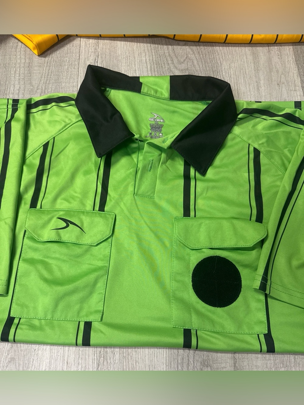 Official Score Sports Men's AXL Green & Black Short Sleeve Soccer Referee Jersey